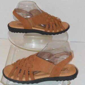 SONOMA TAN SUEDE LEATHER STRAPPY SANDALS SIZE 11 MEDIUM